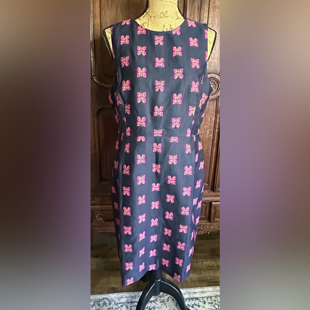 BNWT J Crew Pink and Black Sheath Dress